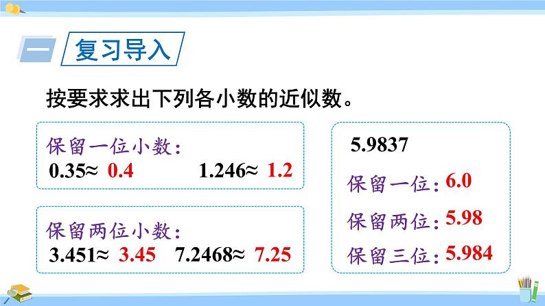 人教版小学数学5上 1《小数乘法》第6课时 积的近似数 课件02