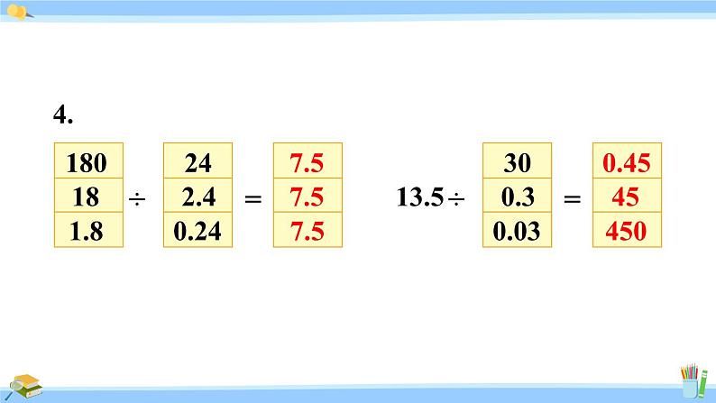 人教版小学数学5上 3《小数除法》练习七 课件08