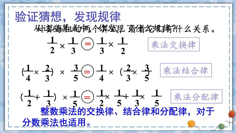 人教版小学数学6上 1《分数乘法》第7课时 整数乘法运算定律推广到分数 课件04