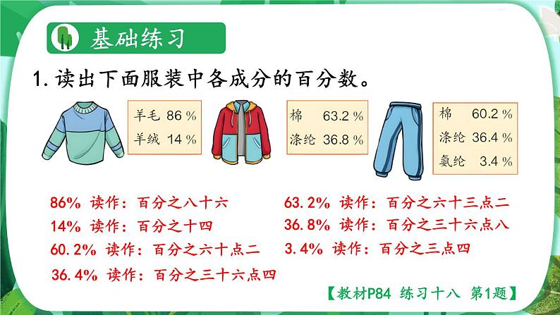 人教版小学数学6上 6《百分数（一）》练习课（1~3课时）课件02