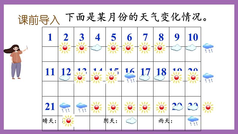 冀教版数学二年级上册 6.2《用不同的方法记录统计结果》课件02