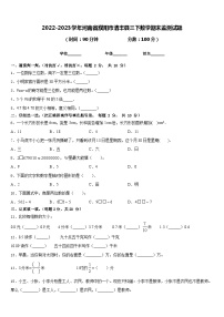 2022-2023学年河南省濮阳市清丰县三下数学期末监测试题含答案