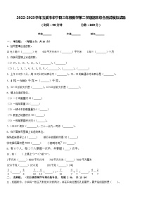 2022-2023学年玉溪市华宁县三年级数学第二学期期末综合测试模拟试题含答案