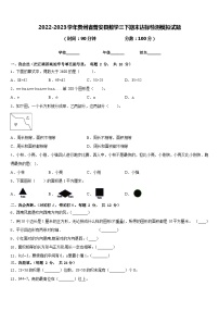 2022-2023学年贵州省普安县数学三下期末达标检测模拟试题含答案