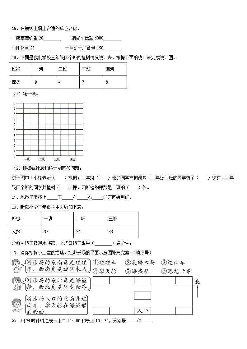 2022-2023学年辽宁省大连市瓦房店市三下数学期末学业水平测试模拟试题含答案02