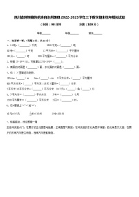 四川省阿坝藏族羌族自治州理县2022-2023学年三下数学期末统考模拟试题含答案