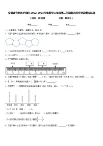 安徽省合肥市庐阳区2022-2023学年数学三年级第二学期期末综合测试模拟试题含答案