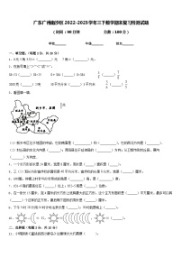 广东广州南沙区2022-2023学年三下数学期末复习检测试题含答案