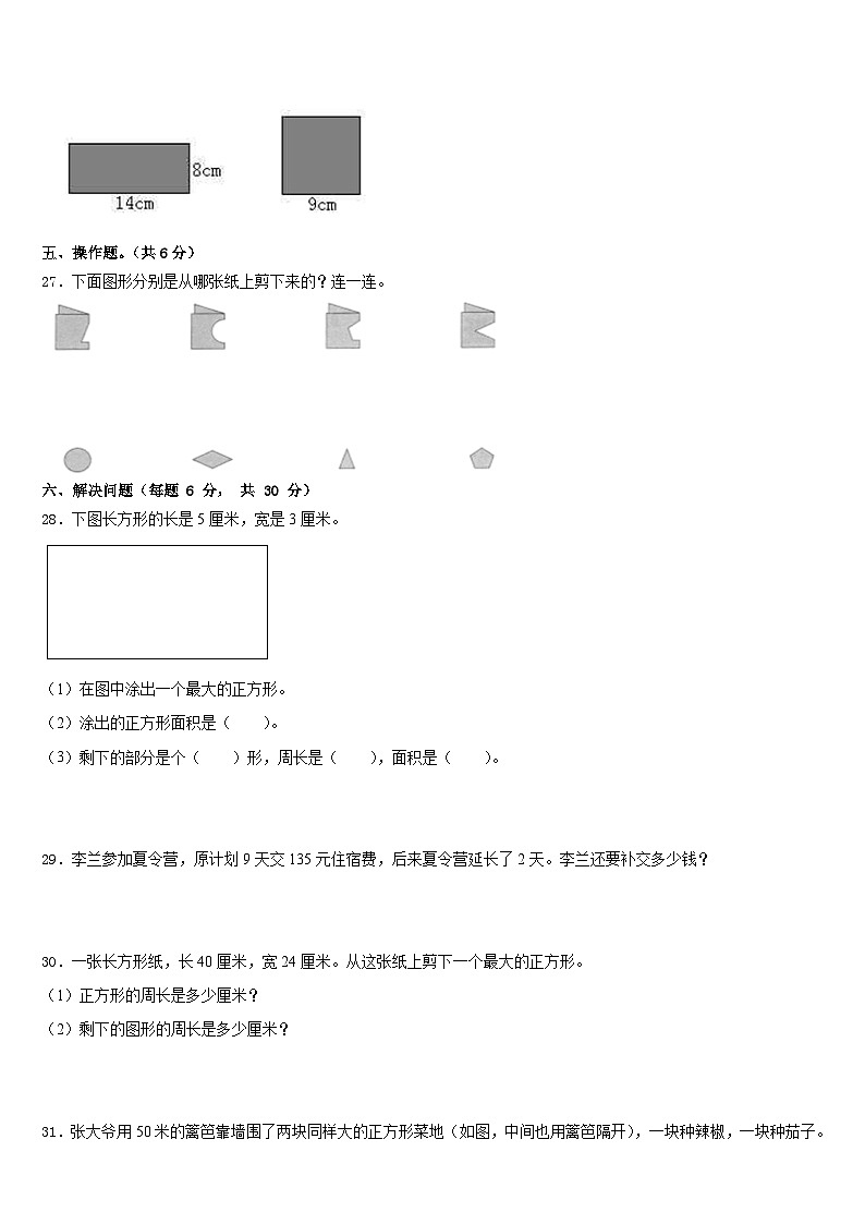 广东省湛江市坡头区2022-2023学年三年级数学第二学期期末复习检测试题含答案第3页