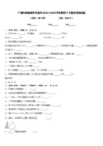 广西壮族梧州市岑溪市2022-2023学年数学三下期末检测试题含答案