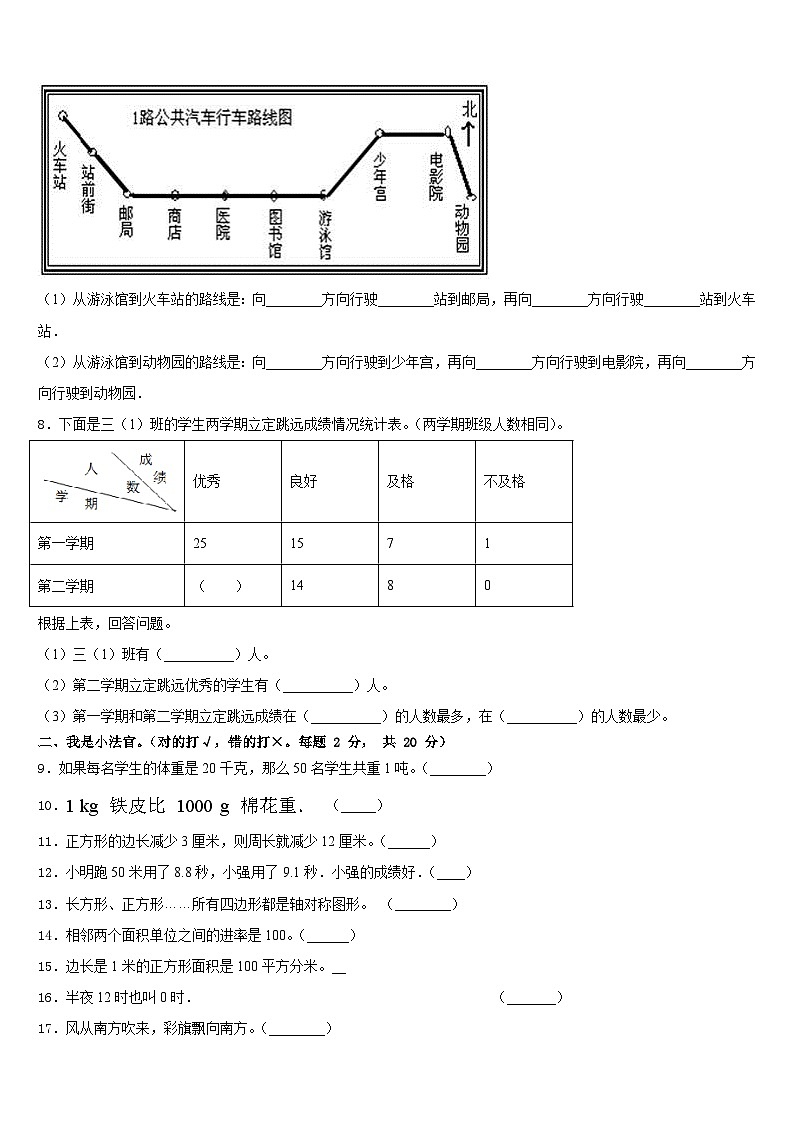 河南省南阳市方城县2022-2023学年数学三下期末达标检测模拟试题含答案02