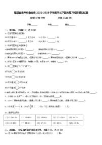 福建省泉州市南安市2022-2023学年数学三下期末复习检测模拟试题含答案