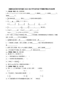 西藏自治区林芝市巴宜区2022-2023学年五年级下学期数学期末考试试卷