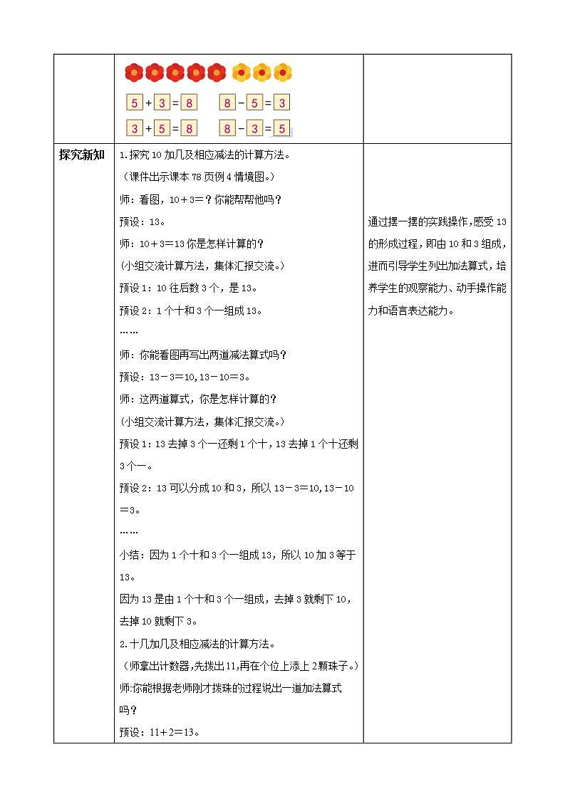 【核心素养】人教版数学一年级上册-6.3 10加几、十几加几与对应减法 课件+教案+学案+分层作业（含教学反思和答案）02