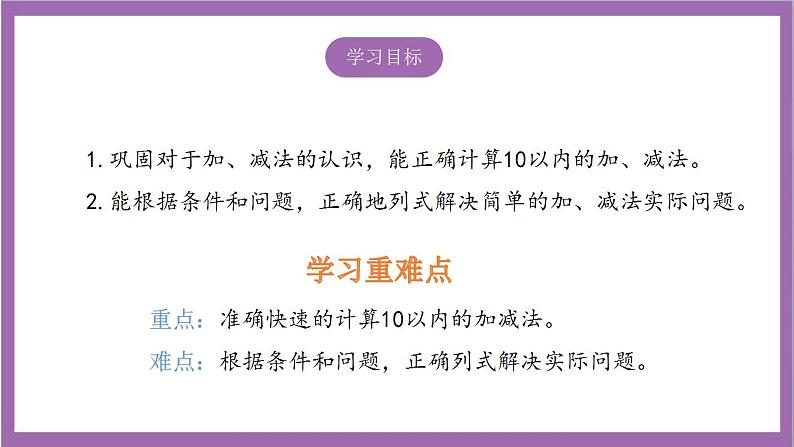 苏教版数学一年级上册 十一 期末复习 10以内的加减法及相关实际问题课件第2页