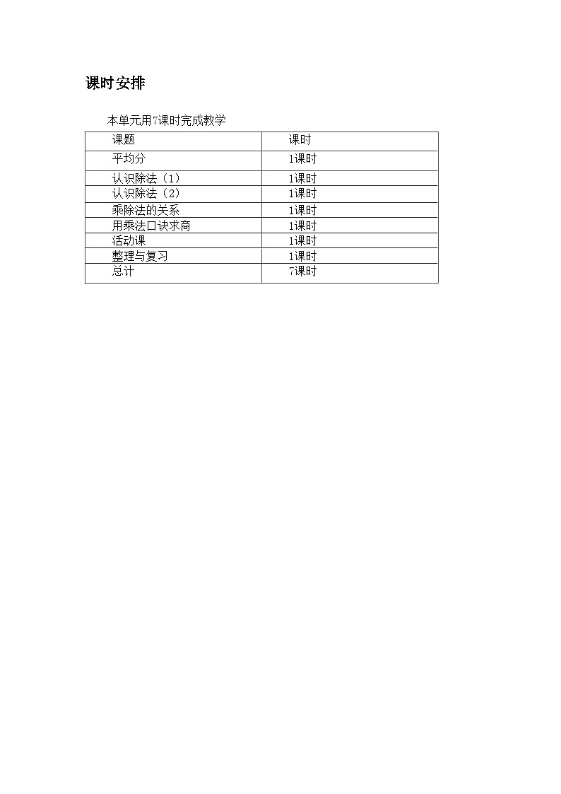 【单元教案】冀教版数学二年级上册--第五单元：表内除法（一） 精编教案03