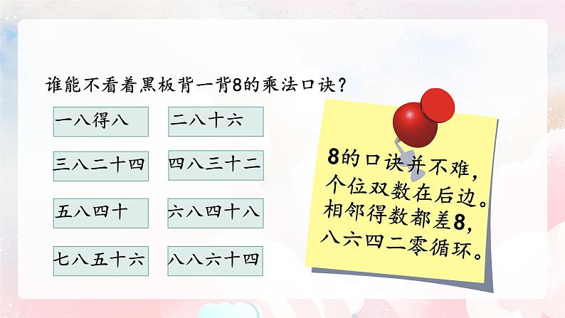 【核心素养】人教版小学数学二年级上册 6.2《8的乘法口诀》   课件+教案+同步分层作业（含教学反思和答案）08