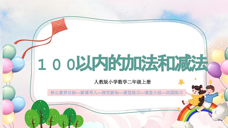 【核心素养】人教版小学数学二年级上册 9.1《100以内的加法和减法》   课件+教案+同步分层作业（含教学反思和答案）01