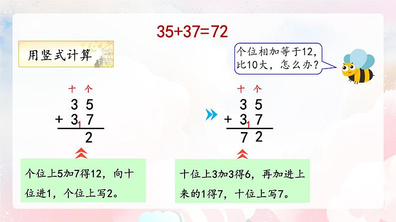 【核心素养】人教版小学数学二年级上册 2.3《两位数加两位数进位笔算》   课件+教案+同步分层作业（含教学反思和答案）06