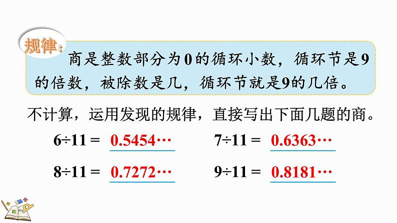 人教版数学五年级上册3.10 用计算器探索规律课件05