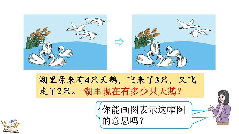 人教版数学一年级上册 5.21 加减混合 课件06