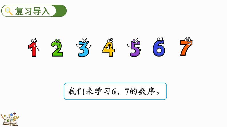 人教版数学一年级上册5.2 6和7的基数含义和序数含义 课件第2页