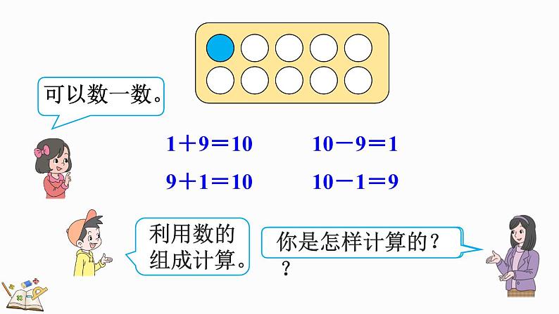 人教版数学一年级上册5.17 10的加减法 课件第5页