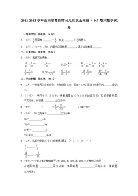 山东省枣庄市台儿庄区2022-2023学年五年级下学期期末数学试卷