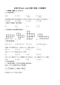 黑龙江省哈尔滨市南岗区松雷中学2021-2022学年六年级下学期期中数学(五四制)试题