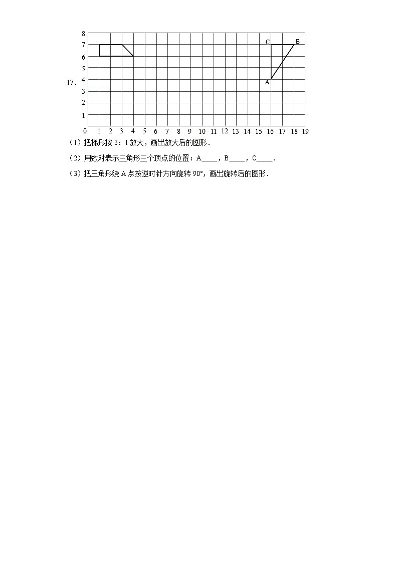 5.1图形放大或缩小同步练习-西师大版数学六年级上册03
