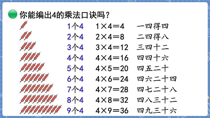 第5课时  小熊请客 二数上北师大 第五单元  2~5的乘法口诀【课件+教案】04