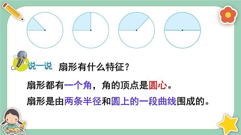 冀教版数学六上1.4《扇形》课件+教案含反思04