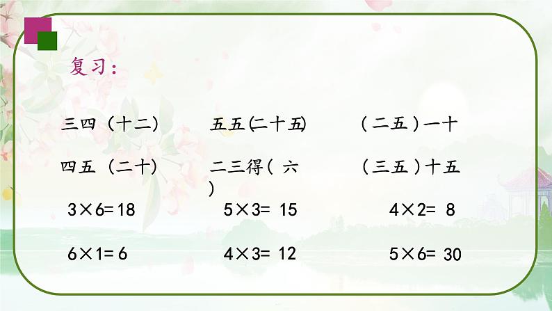 苏教版二年级数学上册《表内乘法（一）复习2》（课件）第2页