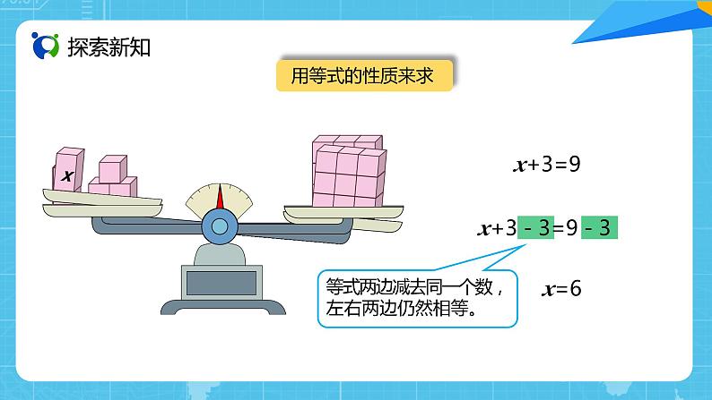 【核心素养目标】人教版小学数学五年级上册 5.7《解方程（1）》课件+教案+同步分层作业（含教学反思和答案）04