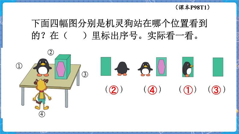 总复习4 观察物体、周长 三数上北师大 总复习【课件】第6页