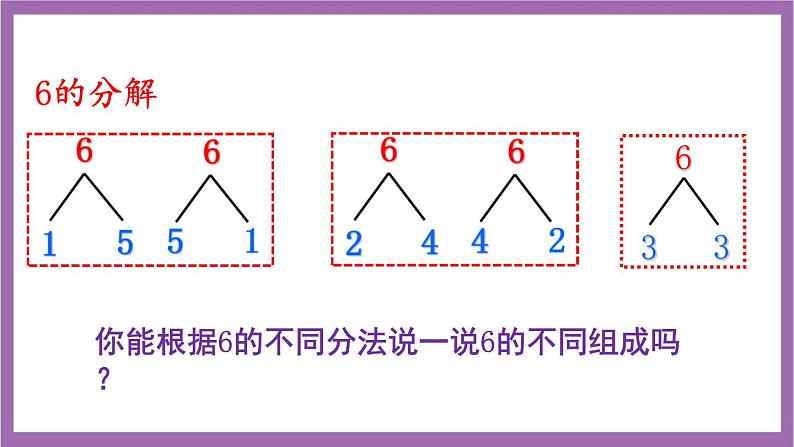 西师大版 数学一年级上册 2.1.2 6～10的分解与组成课件PPT07