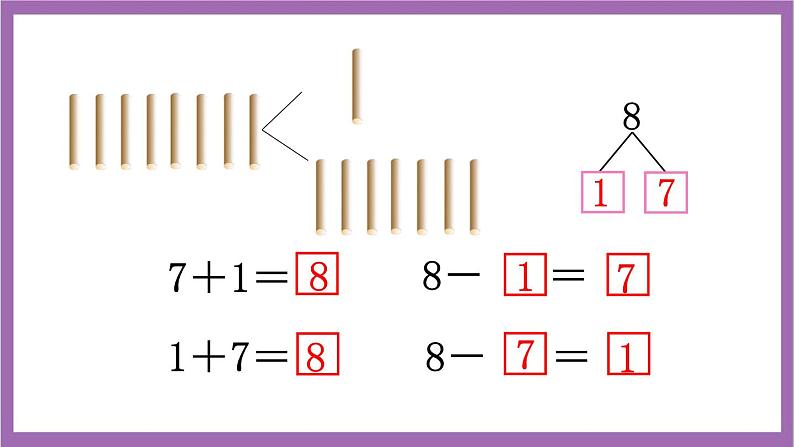 西师大版 数学一年级上册 2.3.1  8，9的加减法 课件第4页