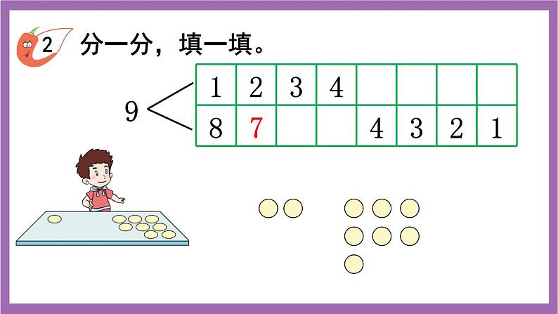 西师大版 数学一年级上册 2.3.1  8，9的加减法 课件第8页