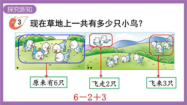 西师大版数学一年级上册2.6.1 加减混合 课件03