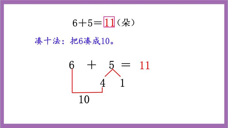 西师大版数学一年级上册5.3 7，6加几 课件07