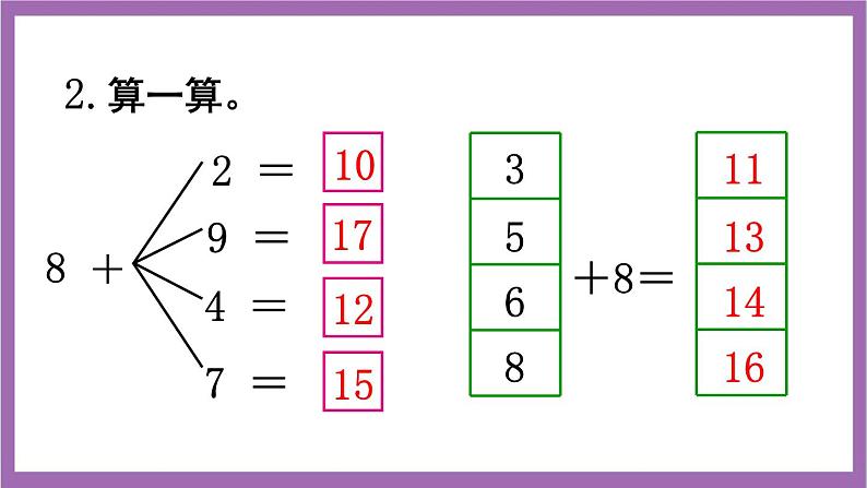 西师大版数学一年级上册 5 练习十四 课件03