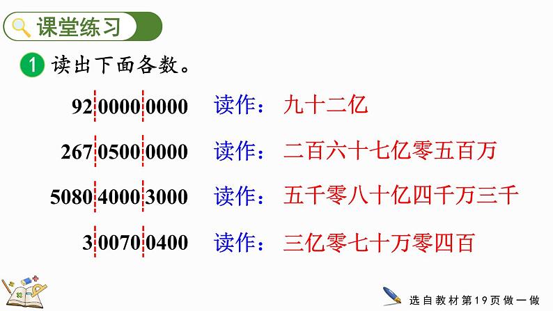 人教版四年级数学上册课件 1.11 亿以上数的读法08