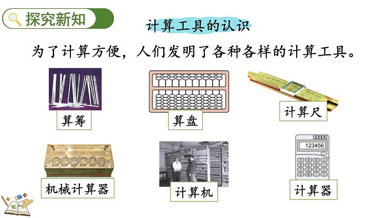 人教版四年级数学上册课件 1.15 计算工具的发展历程、认识算盘03