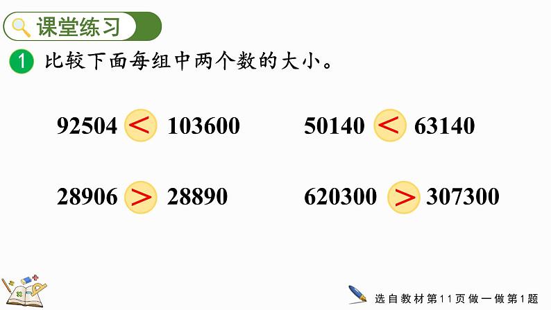 人教版四年级数学上册课件 1.5 亿以内数的大小比较08