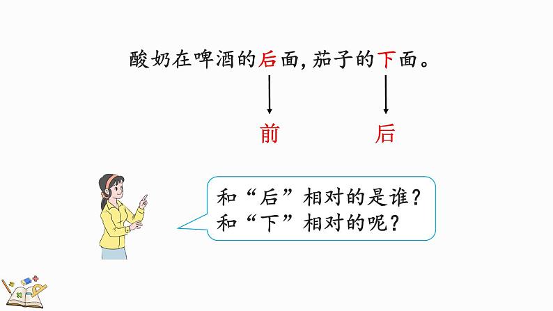 人教版数学一年级上册2.1 认识“上、下、前、后” 课件第4页