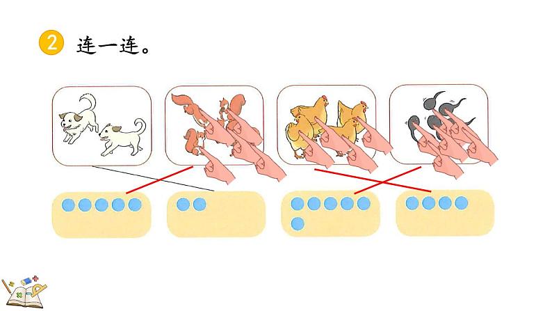 人教版数学一年级上册1.3 练习一 课件第8页