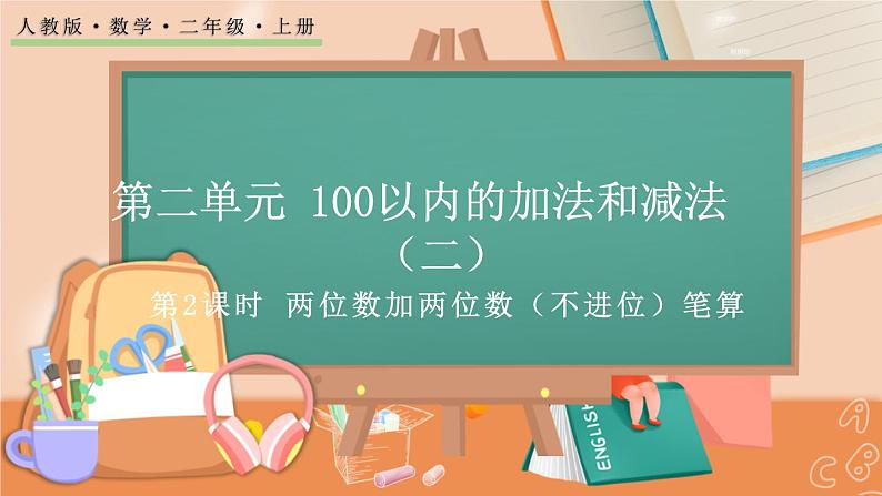 第二单元  100以内的加法和减法（二）  2.1.2 两位数加两位数（不进位）笔算 人教数2上【课件+教案+习题】01