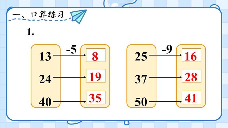 人教版一年级数学下册练习课（第3课时）课件PPT第2页