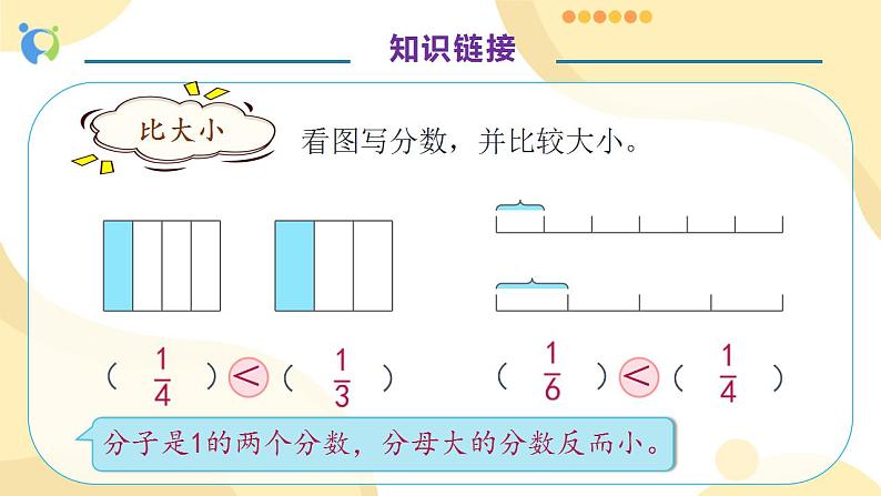 【核心素养】人教版数学三年级上册-8.3 同分母分数的大小比较-课件+教案+学案+分层作业（含教学反思和答案）07