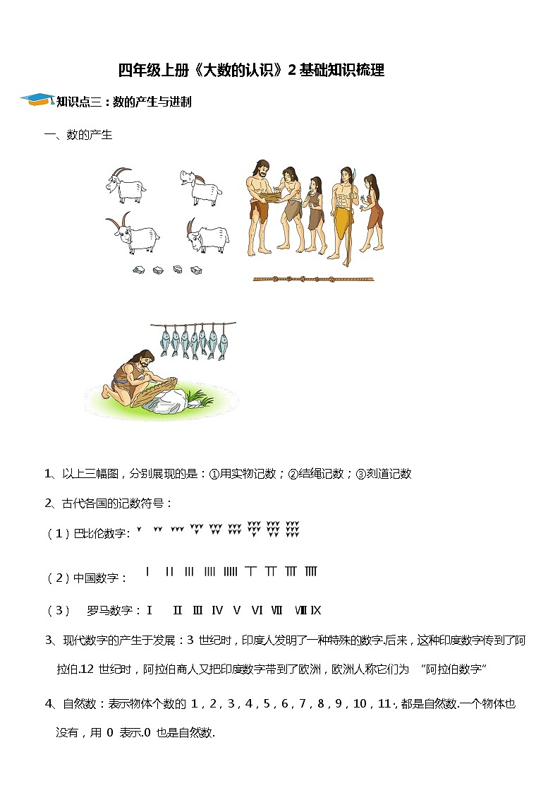 人教版数学四年级上册《大数的认识》2基础知识点梳理第1页